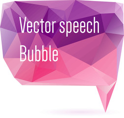 Abstract geometrical speech bubble