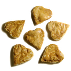 biscuit cœurs fond blanc