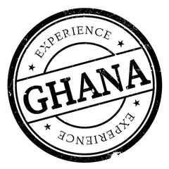 Ghana stamp. Grunge design with dust scratches. Effects can be easily removed for a clean, crisp look. Color is easily changed.