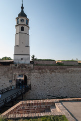 Historic clock tower in Kalemegdan, Belgrade