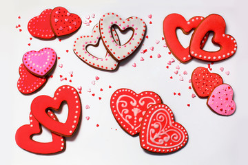 gingerbread hearts for Valentine's day