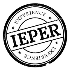 Ieper stamp. Grunge design with dust scratches. Effects can be easily removed for a clean, crisp look. Color is easily changed.