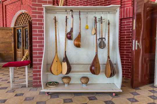 Traditional musical instruments in Tashkent, Uzbekistan .
