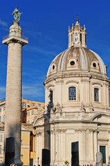 Roma, via dei Fori Imperiali, la colonna Traiana
