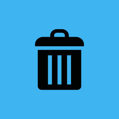 bin icon. flat design