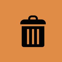 bin icon. flat design