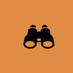 Binoculars icon. flat design