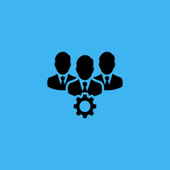 Teamwork icon. flat design