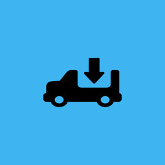 load on car icon. flat design