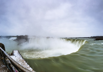 View of Niagara Falls during winter, Ontario, Canada 