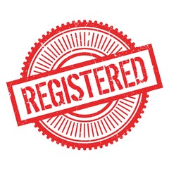 Registered stamp. Grunge design with dust scratches. Effects can be easily removed for a clean, crisp look. Color is easily changed.