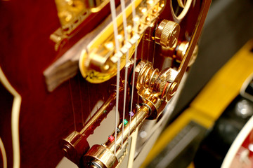 Fototapeta premium elegant string electric guitar painted