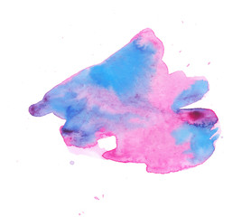 Colorful abstract watercolor texture with splashes and spatters. Modern creative watercolor background for trendy design.