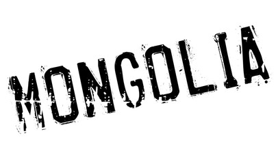 Mongolia stamp. Grunge design with dust scratches. Effects can be easily removed for a clean, crisp look. Color is easily changed.