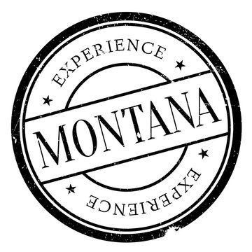 Montana stamp. Grunge design with dust scratches. Effects can be easily removed for a clean, crisp look. Color is easily changed.