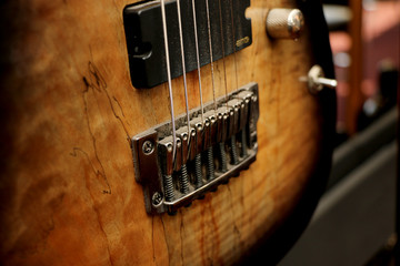 Fototapeta na wymiar elegant string electric guitar painted
