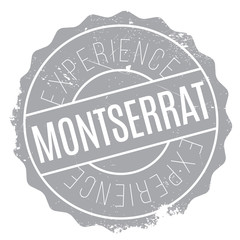 Montserrat stamp. Grunge design with dust scratches. Effects can be easily removed for a clean, crisp look. Color is easily changed.