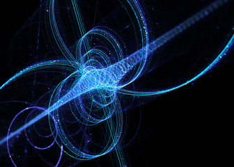 Obraz premium Abstract Transparent Helix Glow Twinkle Background - Fractal Art