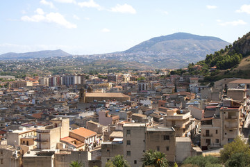 Fototapeta na wymiar Overviewing Castellammare del Golfo, Sicily, Italy