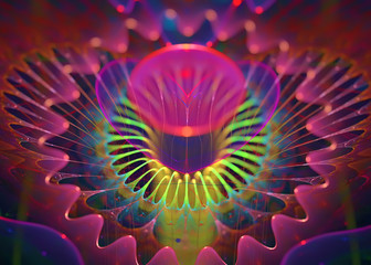 Fractal Spiritual Flower - Sacred Geometry  - Fractal Art 