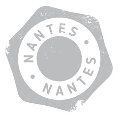 Fototapeta na wymiar Nantes stamp. Grunge design with dust scratches. Effects can be easily removed for a clean, crisp look. Color is easily changed.