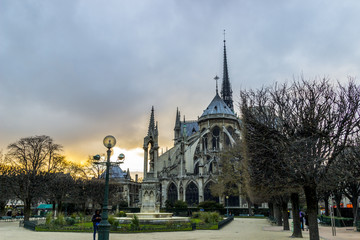 Fototapeta na wymiar Cattedrale di Notre Dame di Parigi