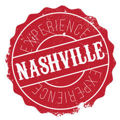 Nashville stamp. Grunge design with dust scratches. Effects can be easily removed for a clean, crisp look. Color is easily changed.