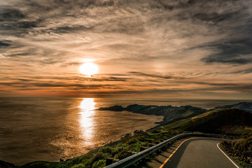 Coastal sunset drive