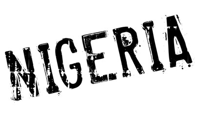 Nigeria stamp. Grunge design with dust scratches. Effects can be easily removed for a clean, crisp look. Color is easily changed.