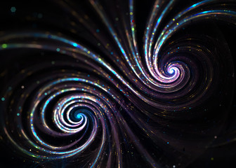  Abstract Transparent Helix  Glow Twinkle  Background - Fractal Art
