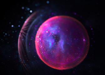 Obraz na płótnie Canvas Fractal Sparkling Sphere - Fractal Art 