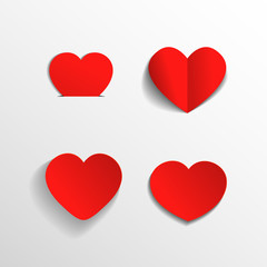 Hearts background Flat Dynamic Design (for Flyers, Covers, Posters, Banner) Vector illustration.
