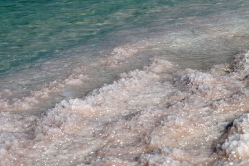 Dead Sea salt stones at the Dead Sea