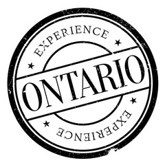 Ontario stamp. Grunge design with dust scratches. Effects can be easily removed for a clean, crisp look. Color is easily changed.