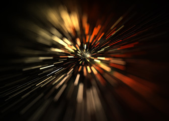 Fototapeta premium Fractal Alien Shining Explosion Background - Fractal Art