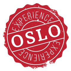 Oslo stamp. Grunge design with dust scratches. Effects can be easily removed for a clean, crisp look. Color is easily changed.