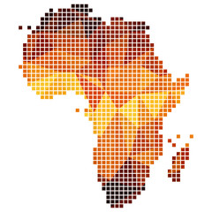Карта Африканского континента. Оригинальная абстрактная векторная иллюстрация.
