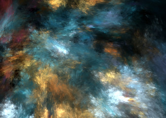 Fototapeta na wymiar Fractal Alien Clouds - Fractal Art 