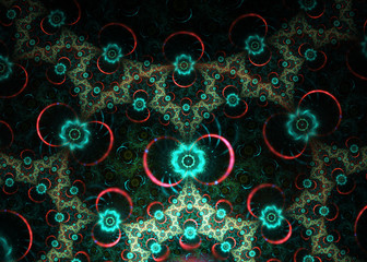 Fractal Elegant Annular Ornament  Background -  Fractal Art