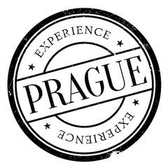 Prague stamp. Grunge design with dust scratches. Effects can be easily removed for a clean, crisp look. Color is easily changed.