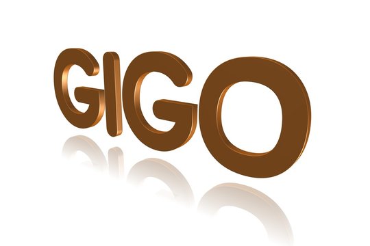 Programming Term - GIGO  - Garbage In, Garbage Out - 3D image