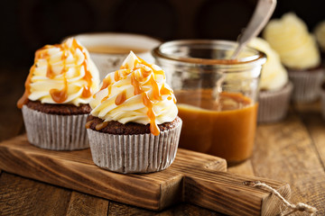 Homemade butterscotch cupcakes - Powered by Adobe