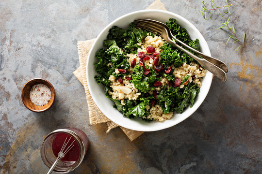 Healthy kale and quinoa salad