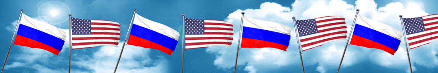 Obraz na płótnie Canvas Russia flag, 3D rendering