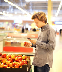 man buying vegetables at the market
