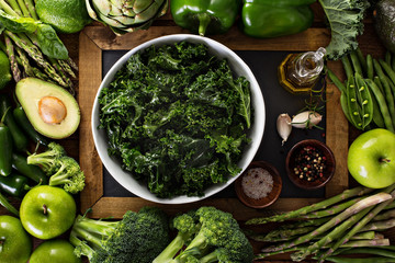 Making kale salad