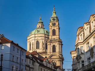 Fototapeta na wymiar Church of St Nicholas in Prague