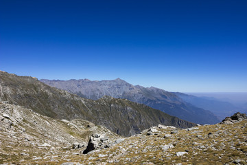 Scorci panoramici delle montagne viste dal vaccarone