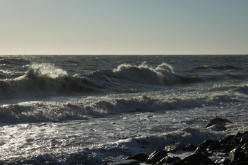 Water-wave on sea coast