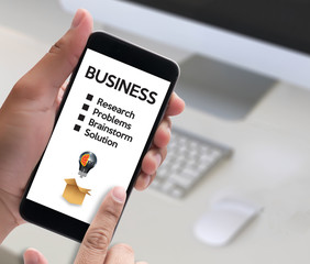 Business Start up Technology Strategy Goals , businessman hand w